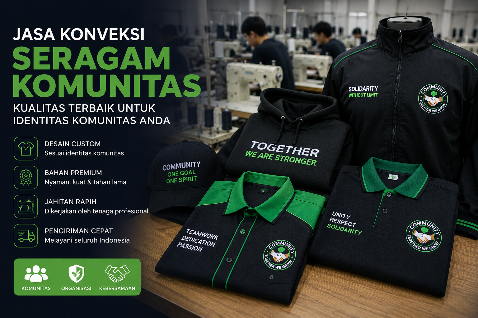 Jasa Konveksi Seragam Komunitas Berkualitas untuk Berbagai Organisasi dan Komunitas