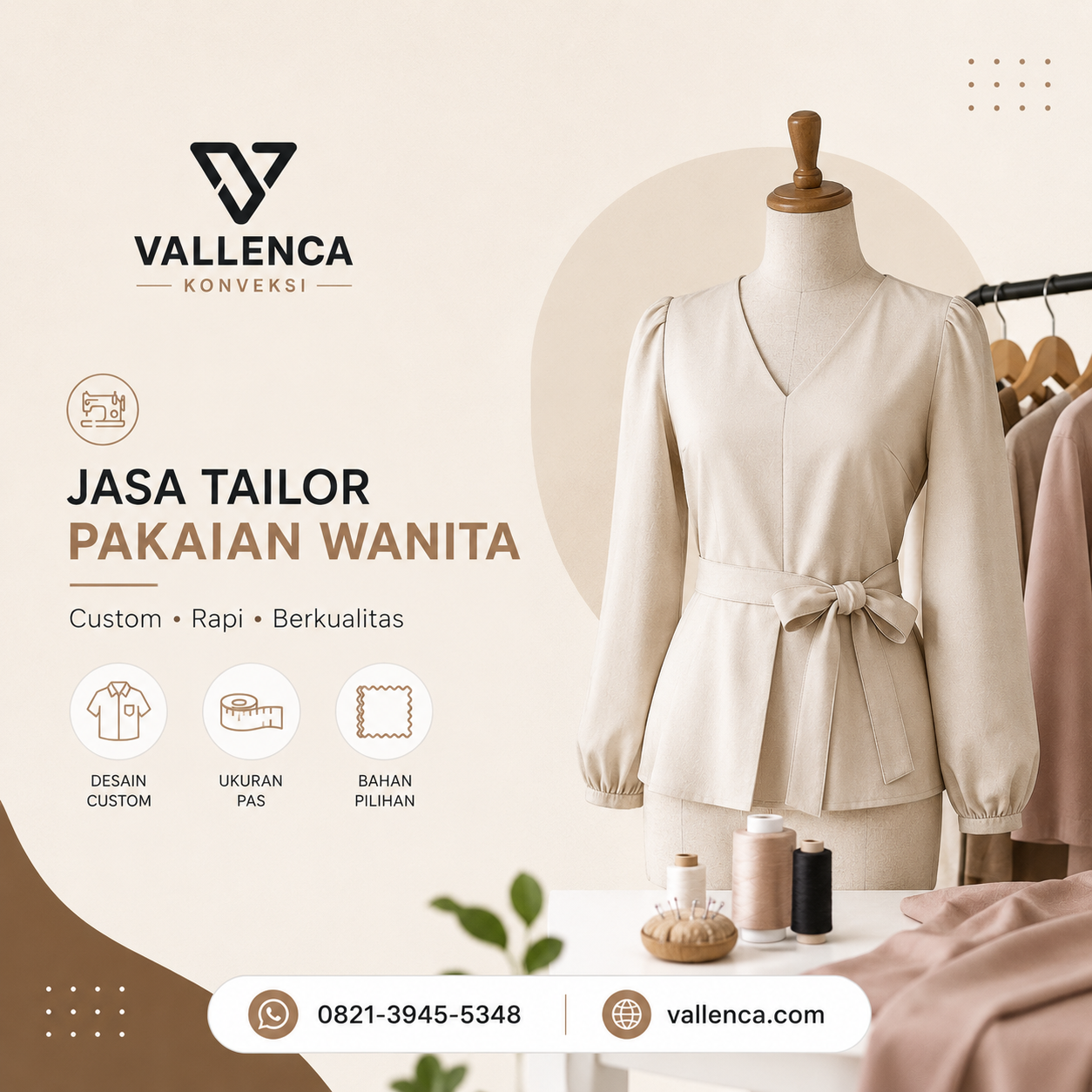 Jasa Tailor Pakaian Wanita Custom dan Berkualitas